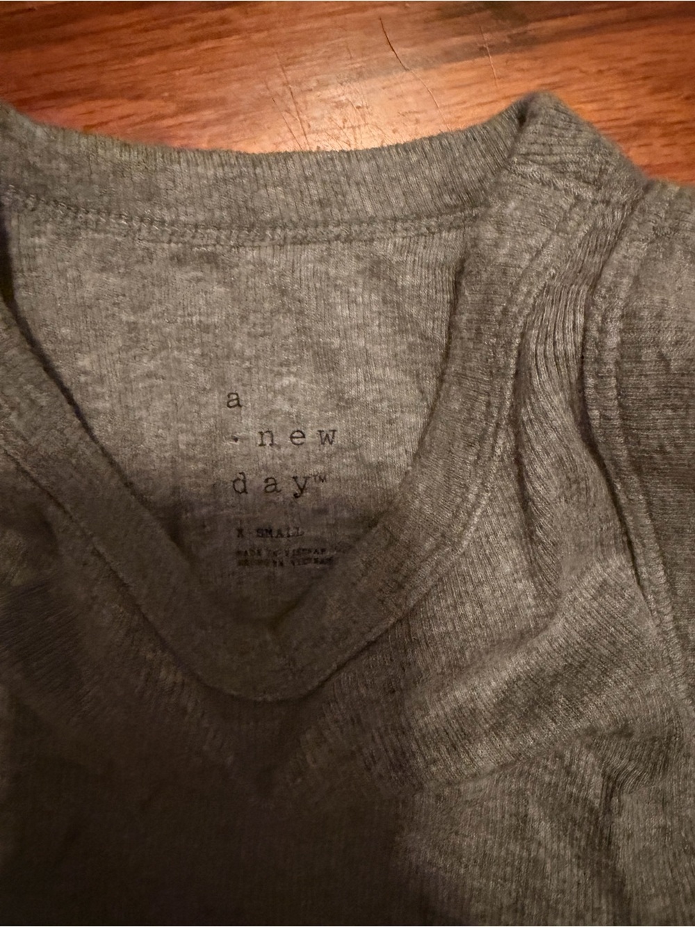 Gray Ribbed Tank Top - Picture 3 of 3